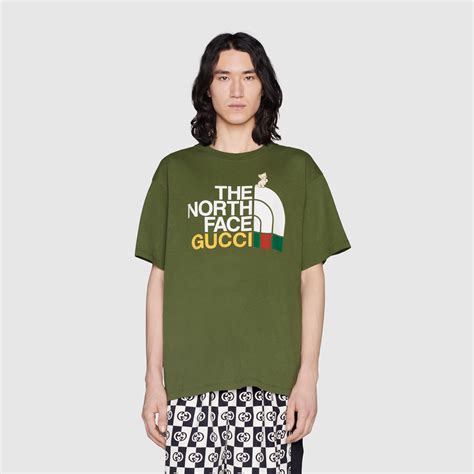 the north face x gucci t-shirt|gucci north face hoodie brown.